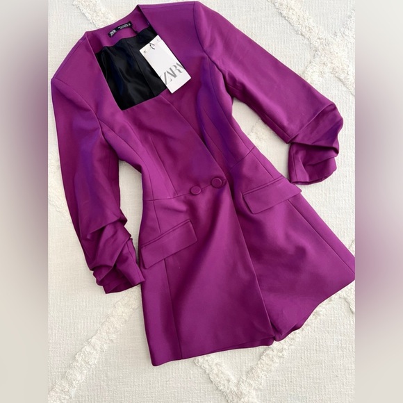 Zara Jackets & Blazers - Zara Women's Vibrant Purple Blazer